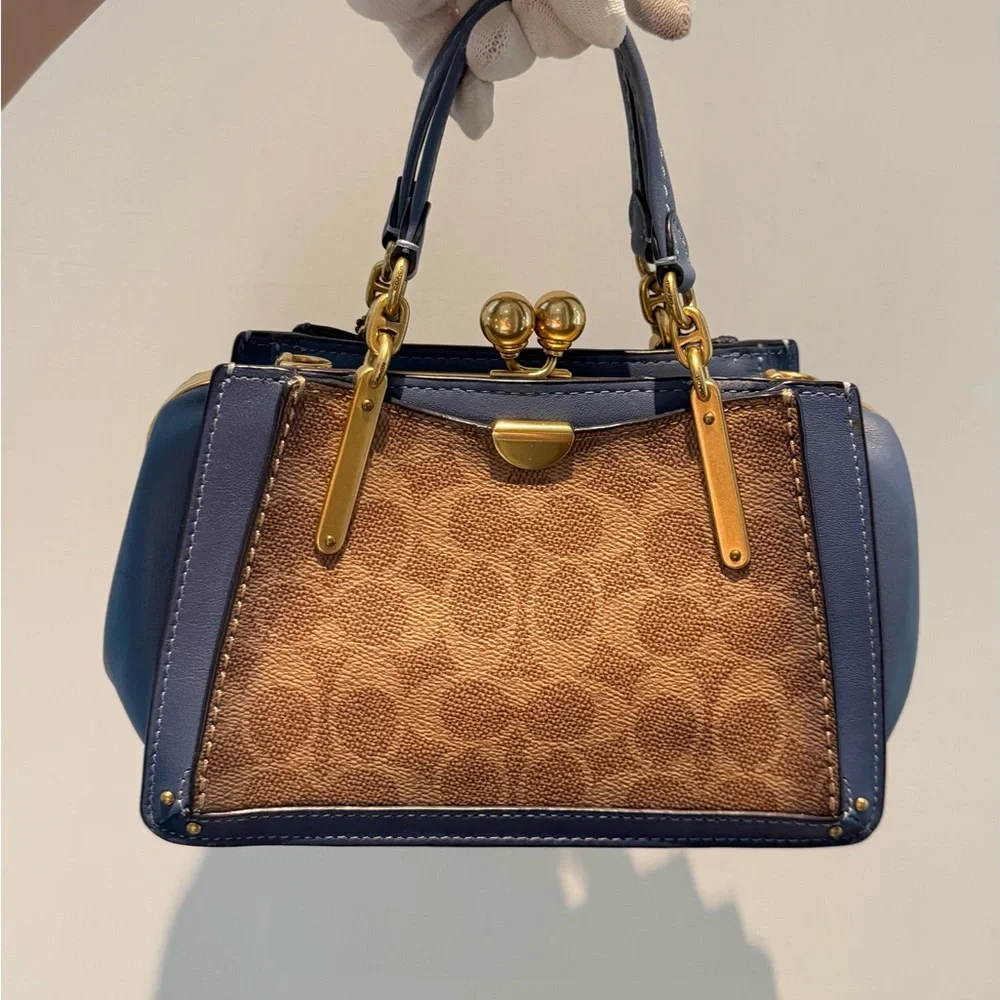 Coach kisslock dreamer 21 snakeskin detail